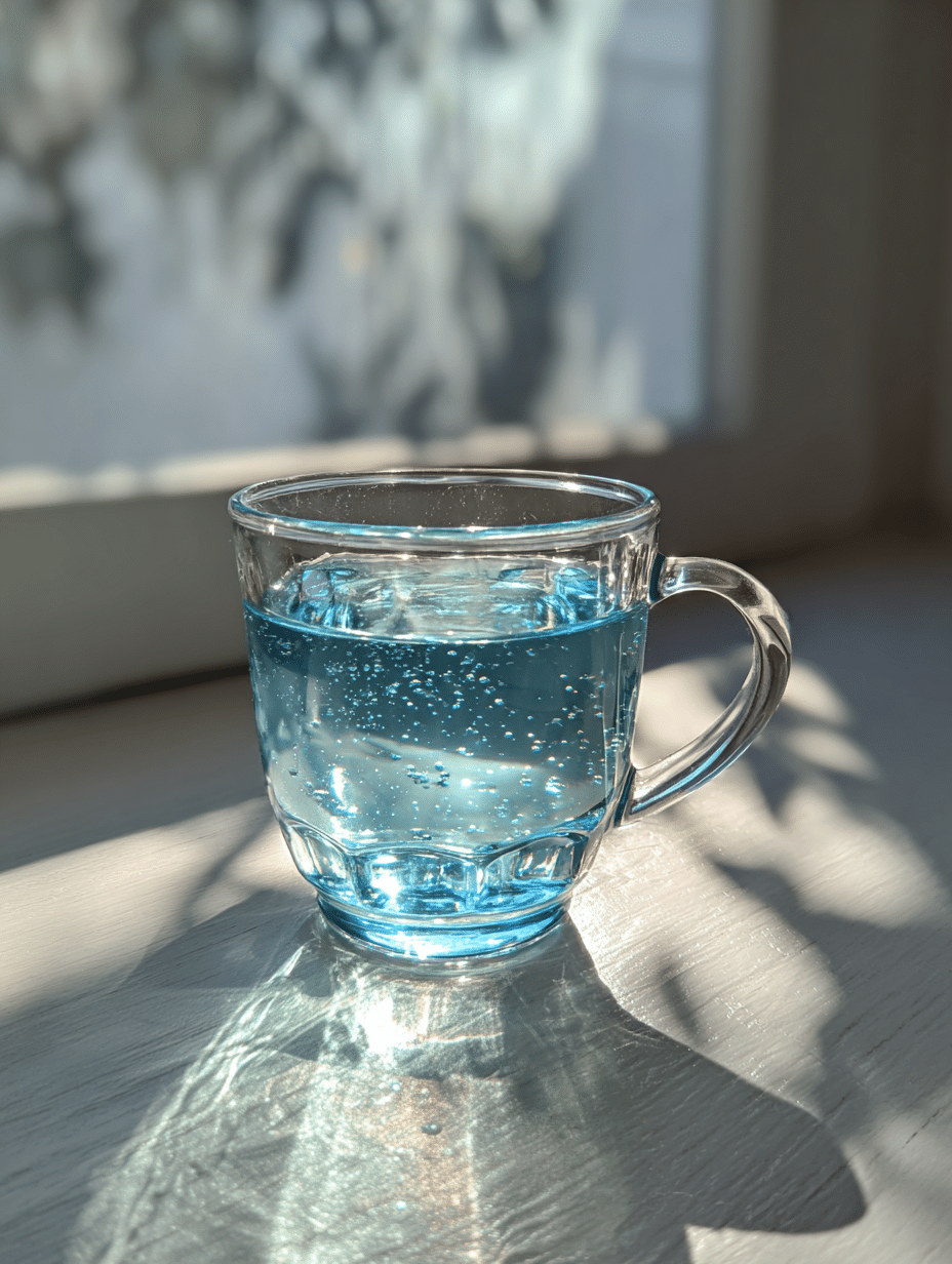blue salt trick recipe drink with mineral salt and water