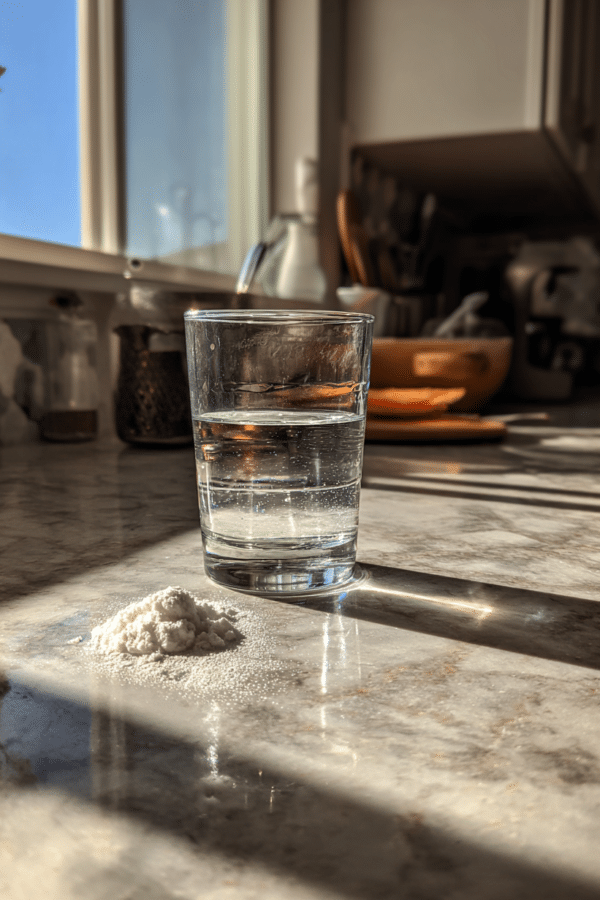 Brazilian baking soda trick drink in glass