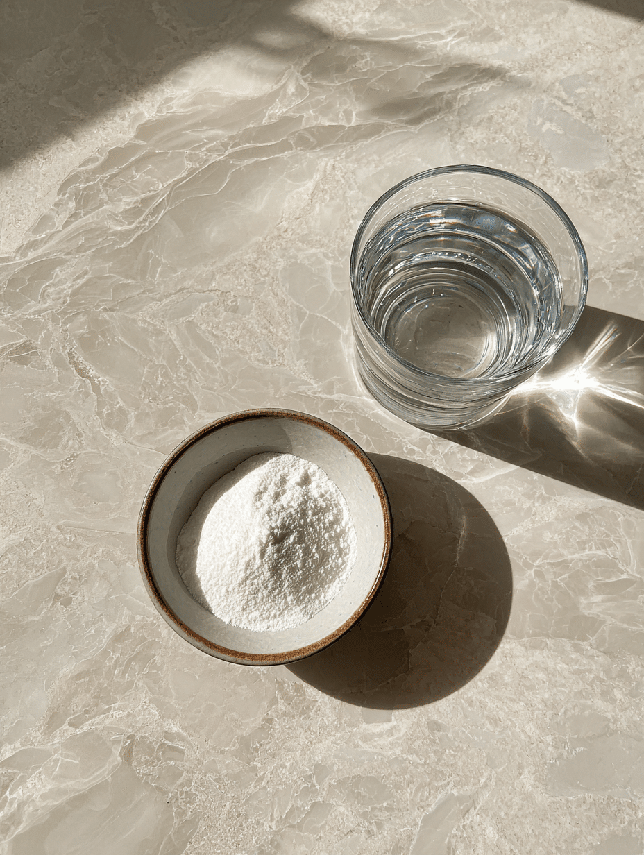 ingredients for Brazilian baking soda trick