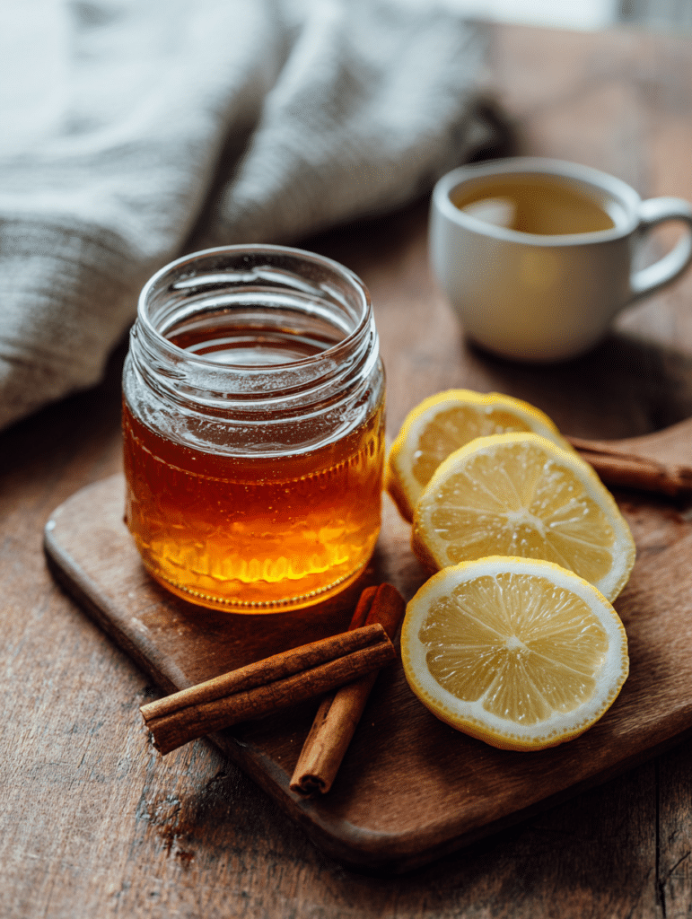 Dr Gupta honey recipe ingredients with honey lemon and cinnamon