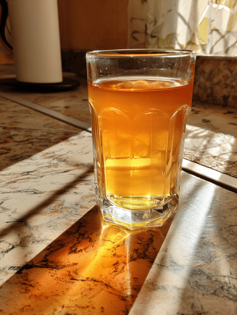 honey trick for men recipe in a glass with raw honey