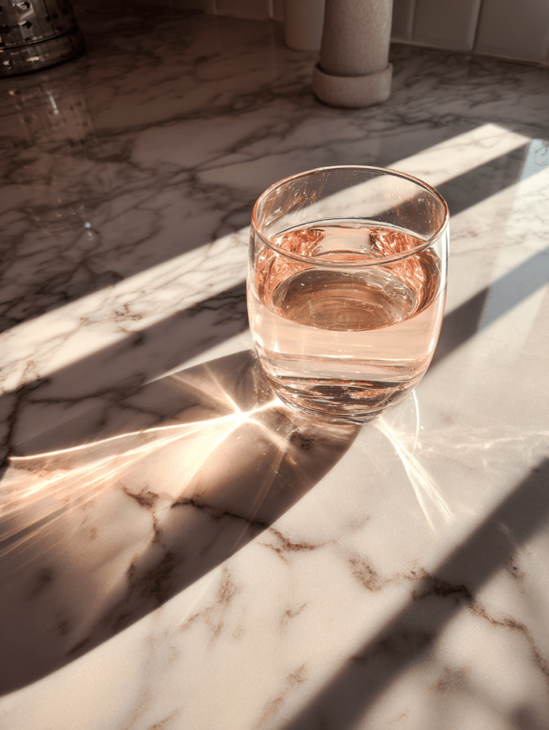 pink salt trick for neuropathy drink in a glass
