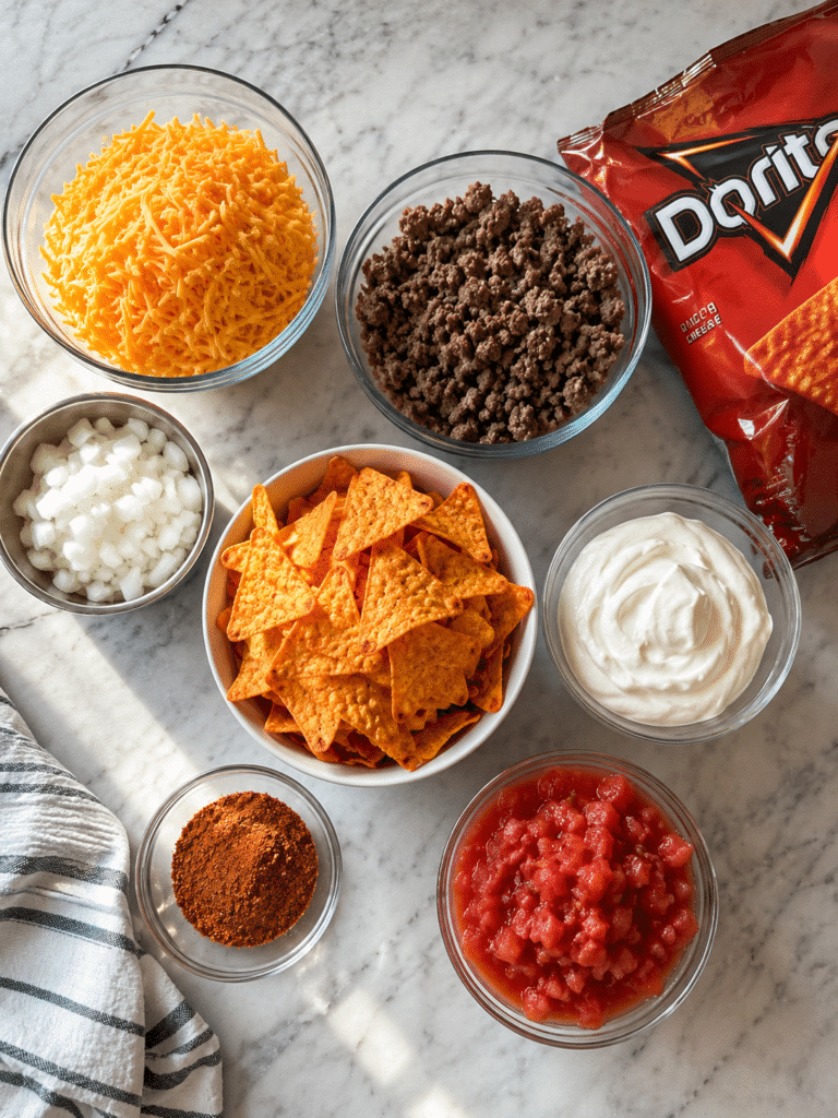 ingredients for doritos casserole recipe