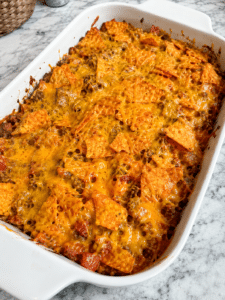 doritos casserole recipe baked with melted cheese